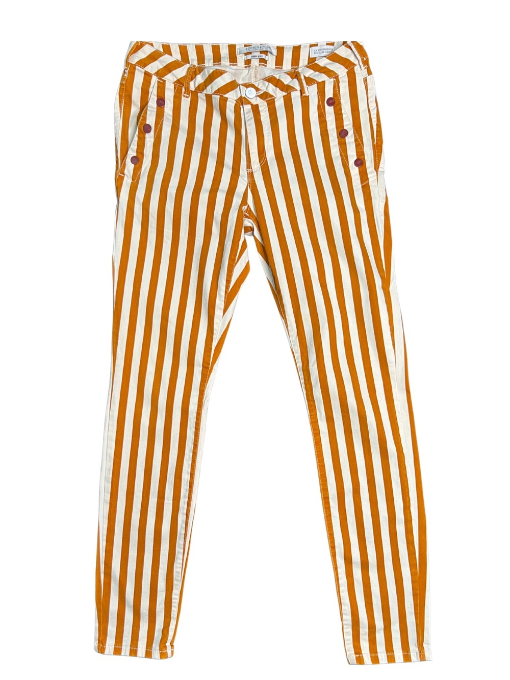 Scotch & Soda Maison Scotch Striped Mid-Rise Skinny Jeans 30/32 - Picture 8 of 9